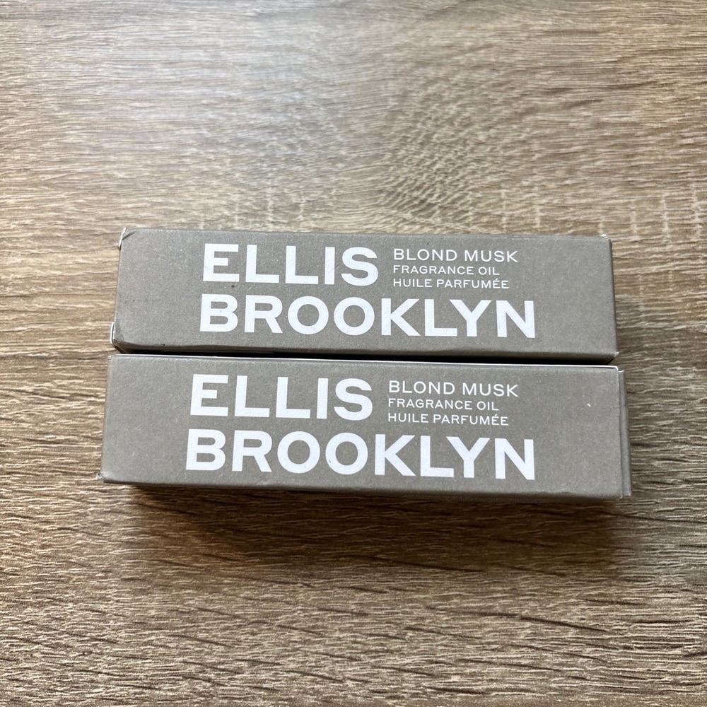 NEW LOT OF 2 Ellis Brooklyn Blond Musk Fragrance Oil Rollerball Perfume 0.5 oz